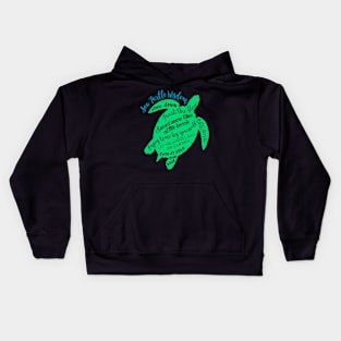 Green Sea Turtle Hawaiian Honu Wisdom Kids Hoodie